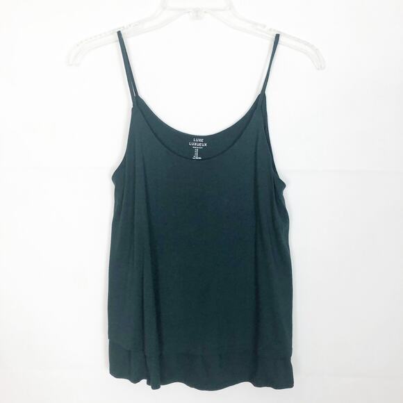 Luxe Tops - Luxe Forest Green Tank Top Size S
